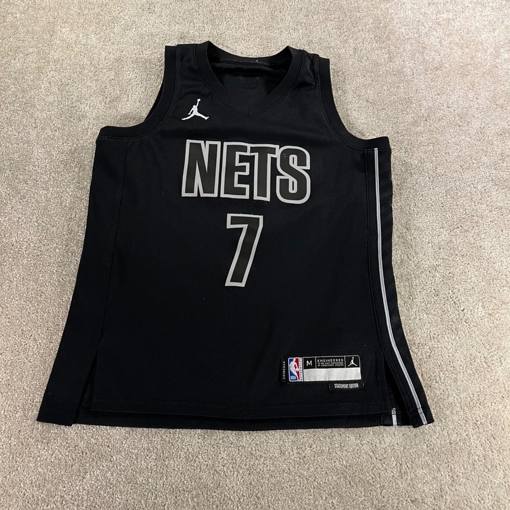 Jordan Brooklyn Nets Kevin Durant Boys M Black Statement Edition Swingman Jersey